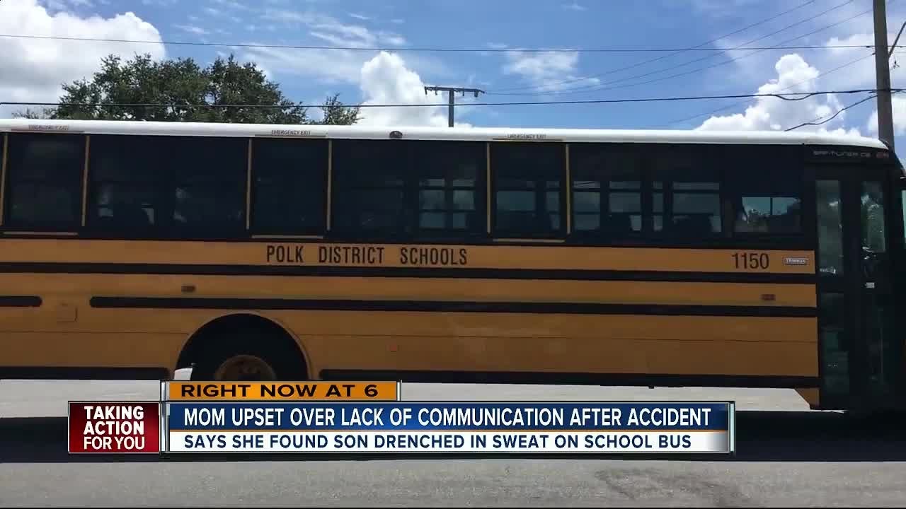 Polk Co. school bus involved in accident, children left on bus for an hour
