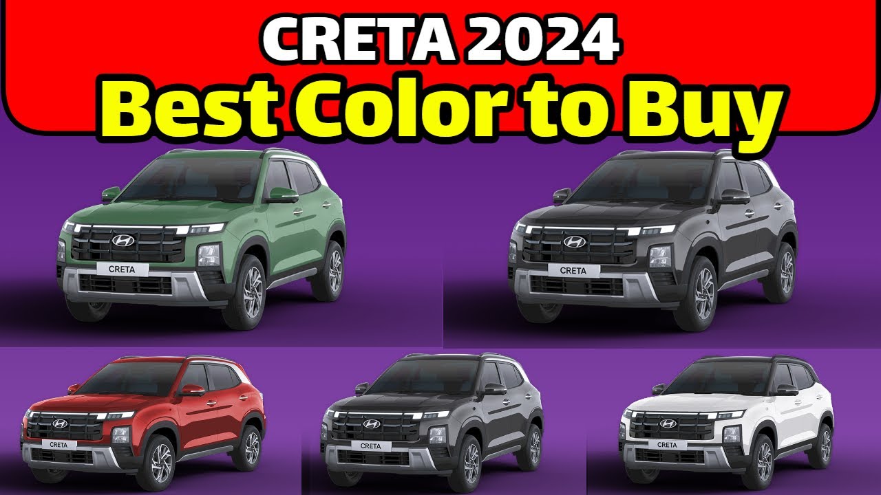 Hyundai Creta Colour Options : 2024 : Creta Best Color to Buy ; #creta2024