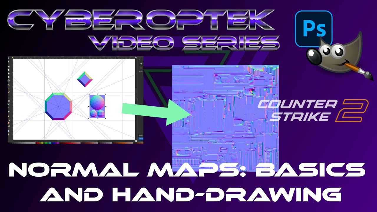 Creating CS2 Weapon Skins: Normal Maps (Basics & Hand-Drawing)
