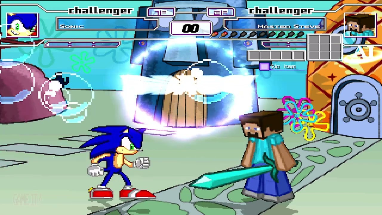 SONIC THE HEDGEHOG vs MASTER STEVE | RACE TO 3 WINS