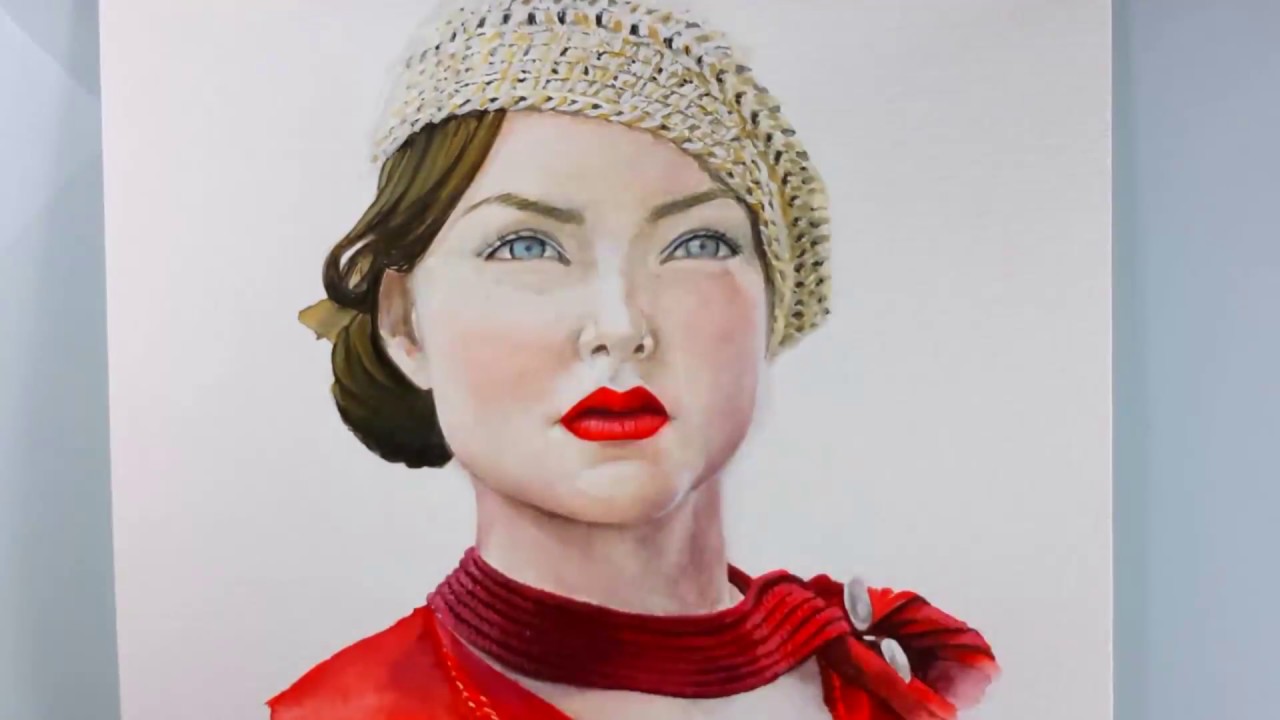 Aquarela realista - Bonnie e Clyde ( Holliday grainger )