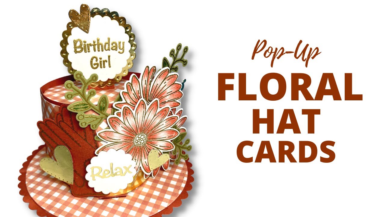 Pop Up Floral Hat cards | 3D Delights