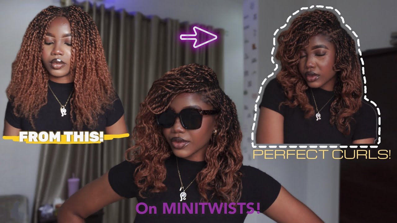 STRAIGHT TO CURLY MINITWISTS HAIRSTYLE || Easy Styling Tutorial for Beginners - Viral Transformation