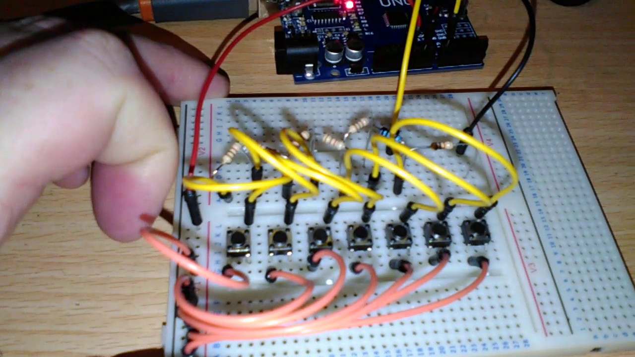 Arduino UNO. Multiple buttons, one input.