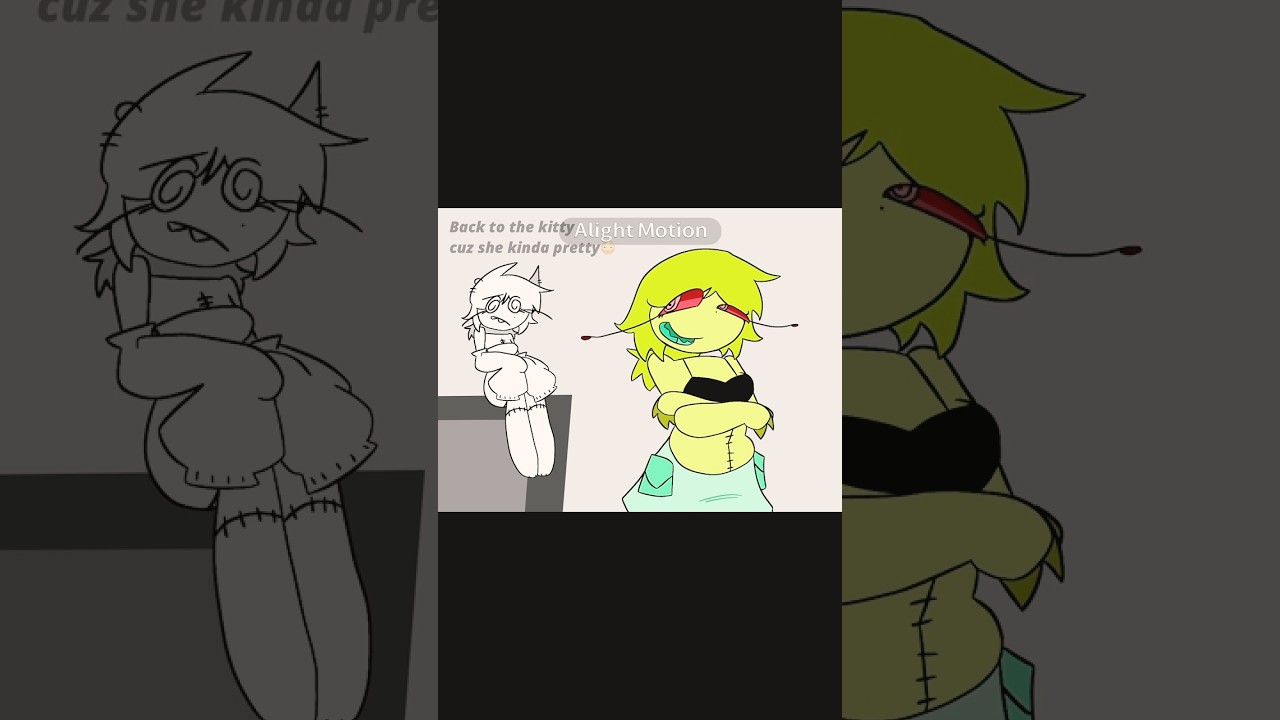 Yuri alert. (Oc x oc) THE SPAGHETTI TAULETTI PART IS RANDOM #fypシ #animation #alightmotion #oc #677