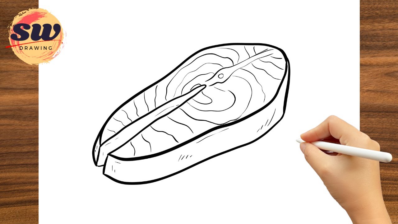 How to Draw Salmon Meat
