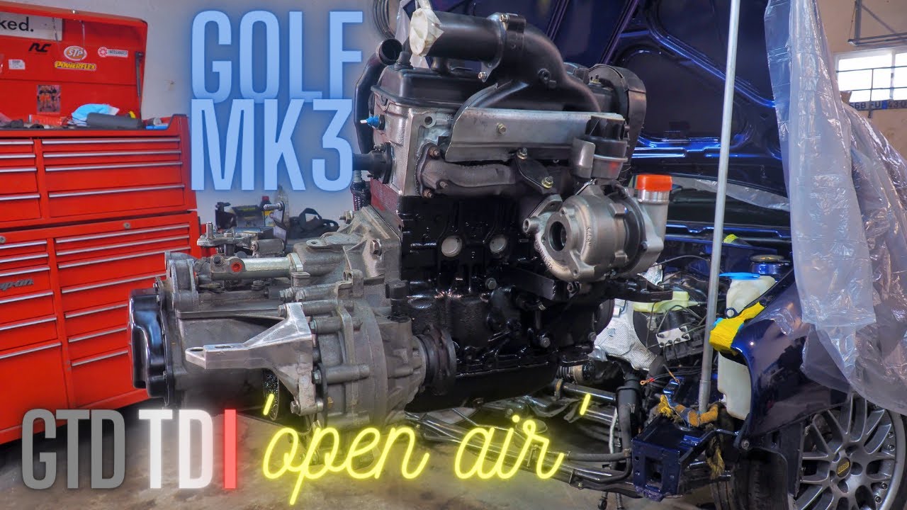 Golf mk3 GTD TDI open air project, *engine fitted*