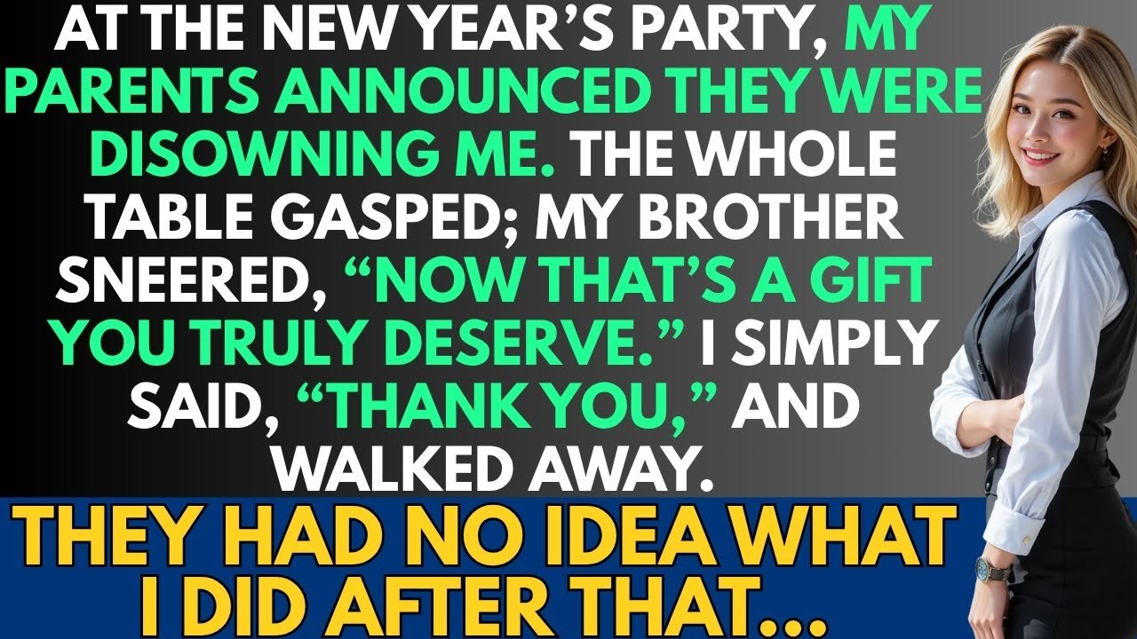 At the New Year’s party, my parents disowned me  I walked away—they had no idea what I did next