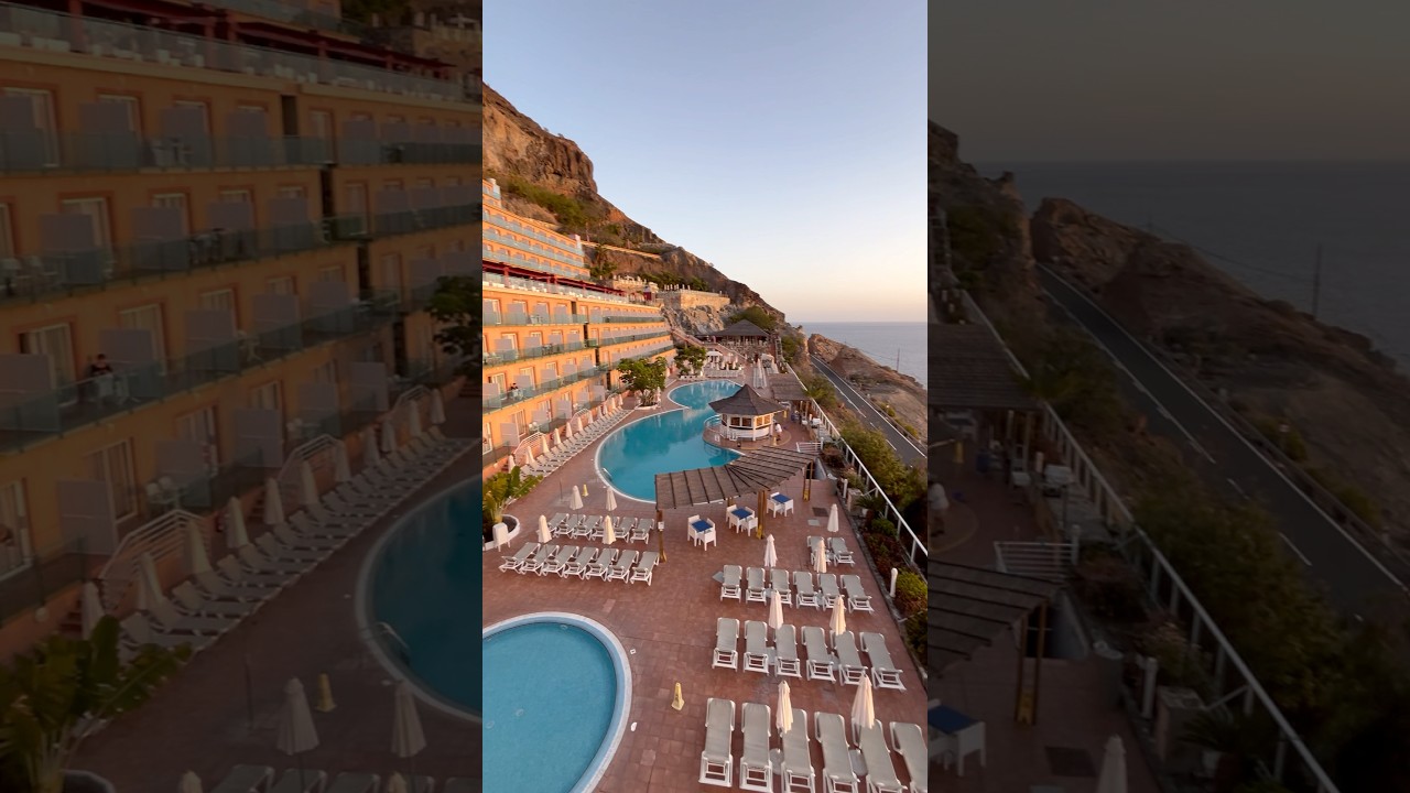 Sunset view #grancanaria mogan princes beach club #spain #canaryislands