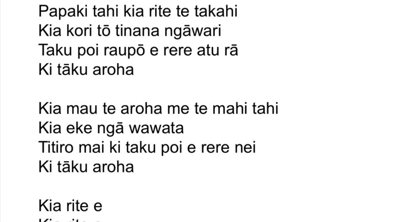 Papaki tahi- poi song