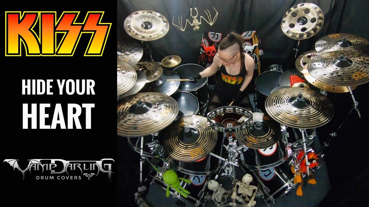KISS - Hide Your Heart - drum cover - (Vampdarling)