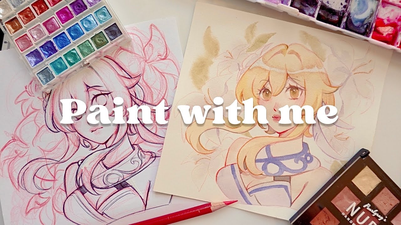[ENG cc] Paint with me 🎨 Lumine from Genshin Impact | Raveeoftitans