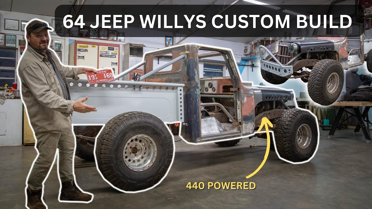 Пикап Jeep Willys 1964 года, изготовленный на заказ на раме Power Wagon