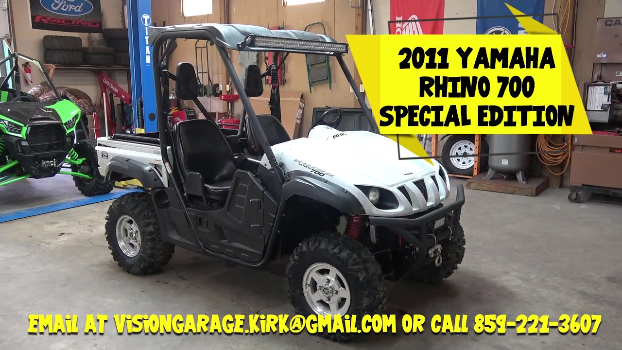 A RARE WHITE RHINO SIGHTING! 2011 YAMAHA RHINO 700 EFI SPECIAL EDITION