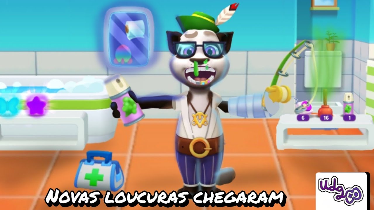 (New update)novas loucuras chegaram no banheiro do tom (my talking tom 2)
