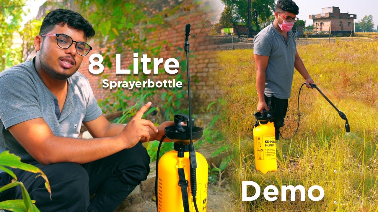 8 Litre Portable Pressurized Water Sprinkler for Gardening & sanitizer Spraying, car Cleaning