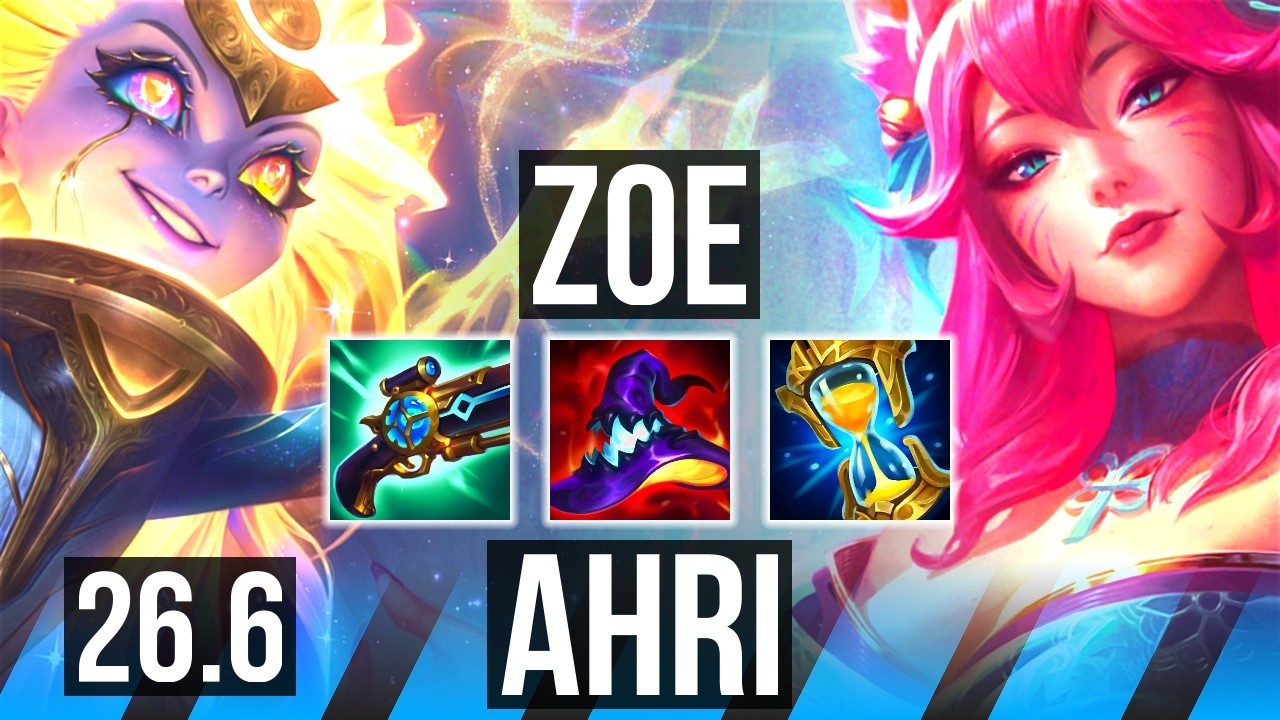 ZOE vs AHRI (MID) | Good KDA: 17/1/10 | EUW Master | 26.6
