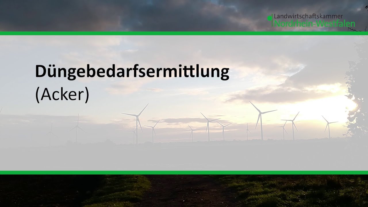 Düngebedarfsermittlung (Acker)