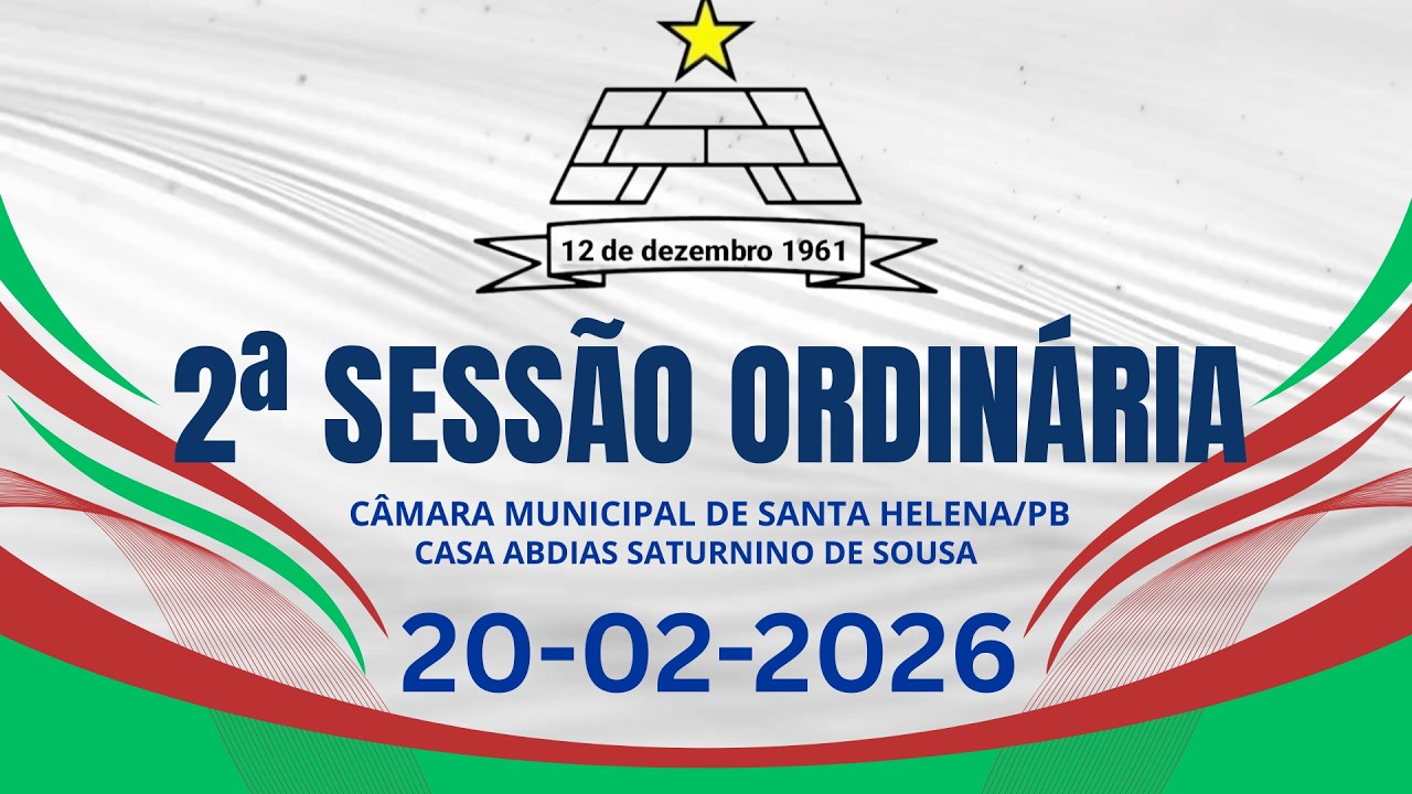 2ª Sessão Ordinária da 2ª Sessão Legislativa da 16ª Legislatura