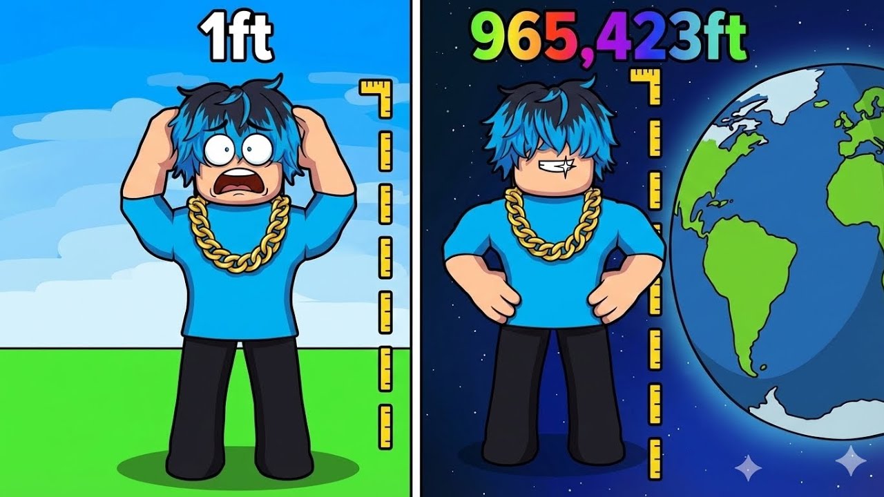 I Grew 9,456,329 Feet in Roblox..