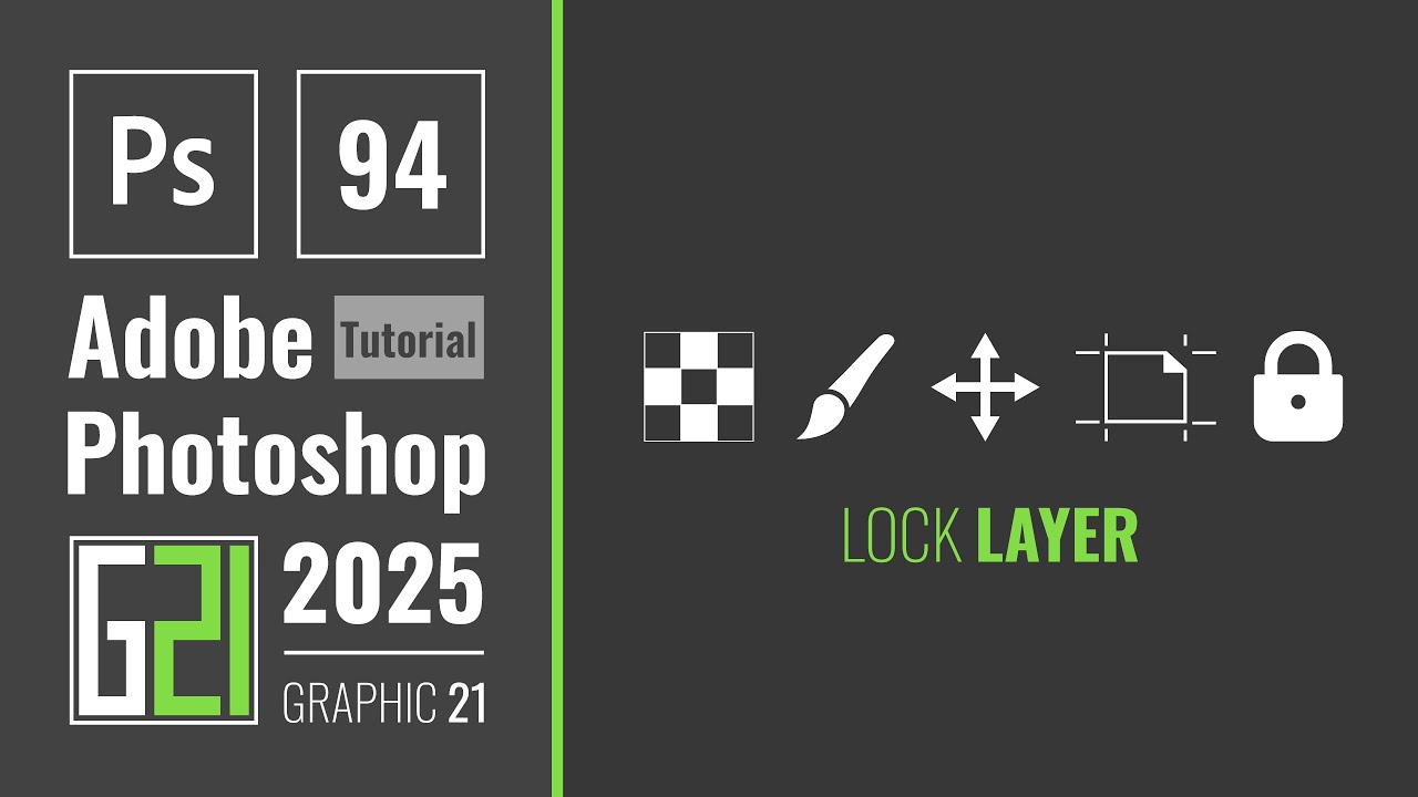 آموزش فتوشاپ درس ۹۴🔒روش های متفاوت قفل کردن لایه ها در فتوشاپ Lock Layers in Photoshop Lesson 94
