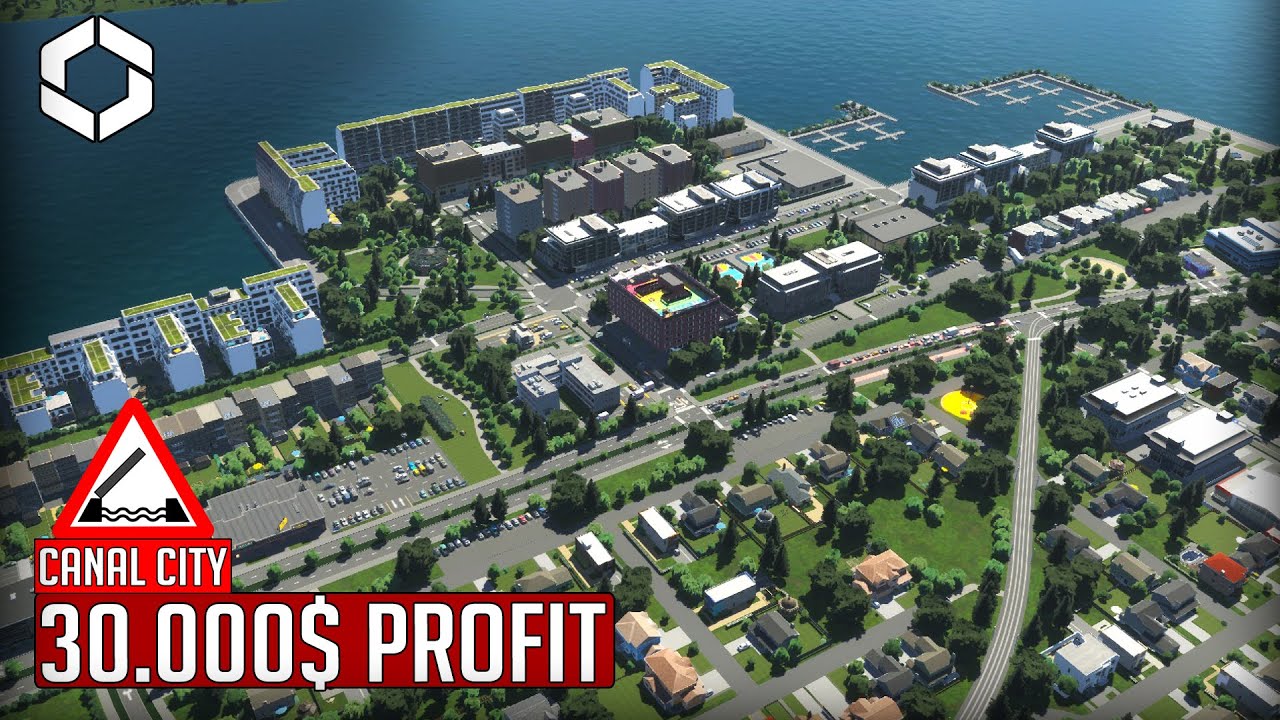 Die Kanalstadt macht mehr als 30.000$ Profit in Cities Skylines 2! | Canal City 21