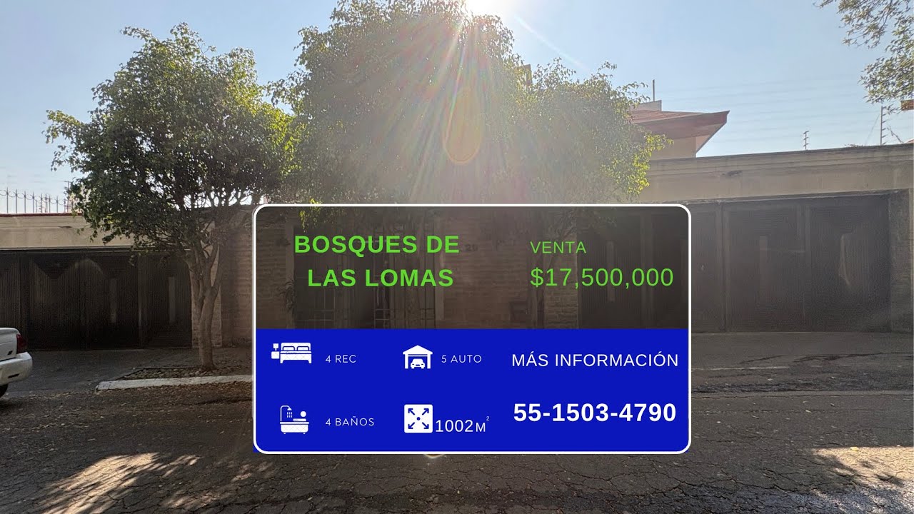 GRAN OPORTUNIDAD EN BOSQUES DE LAS LOMAS - CASA PARA REMODELAR 