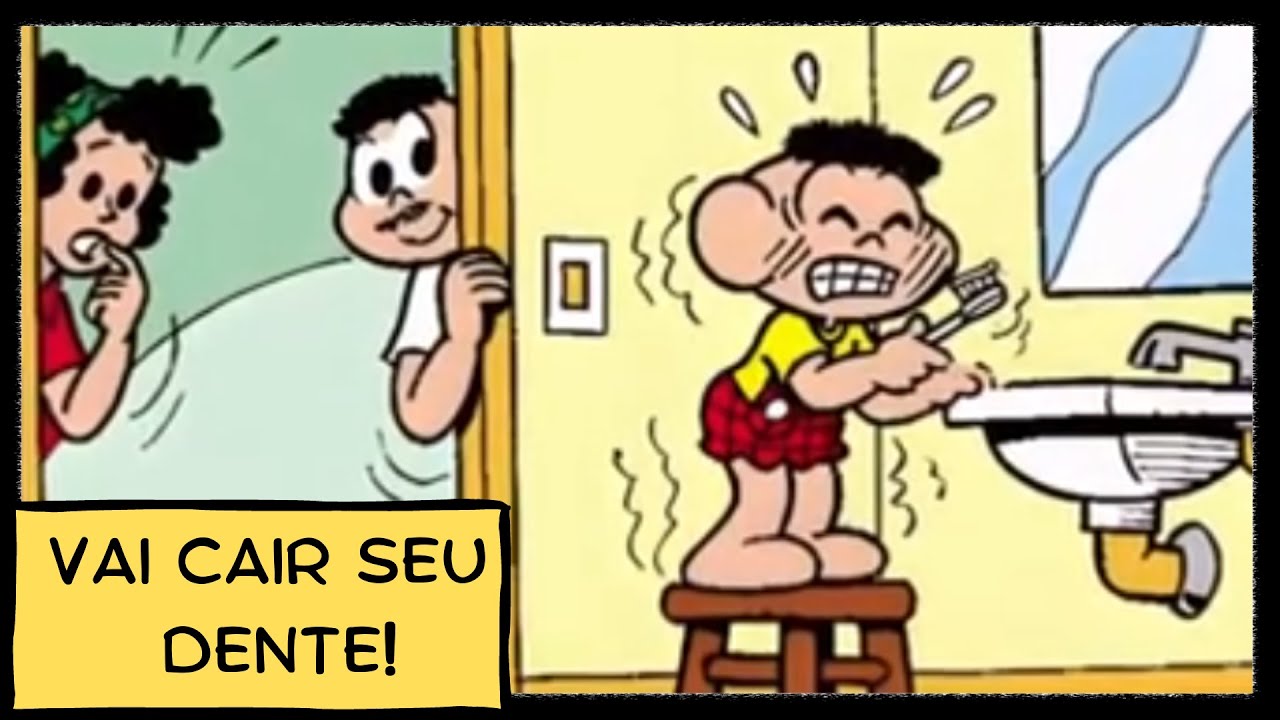 CASCÃO TEVE QUE ESCOVAR OS DENTES - TURMA DA MÔNICA QUADRINHOS DUBLADO