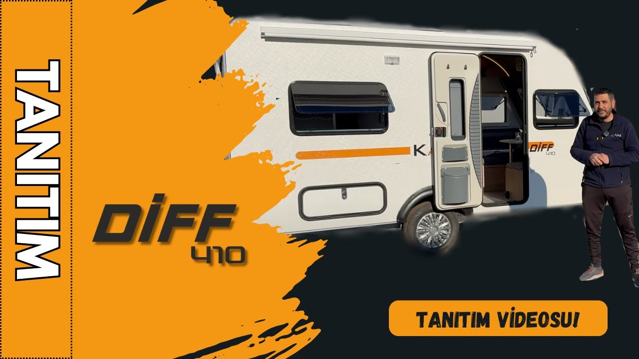 Kam Caravan / Diff 410 Tanıtım Videosu / Sabit Yataklı 4 kişilik Çekme Karavan