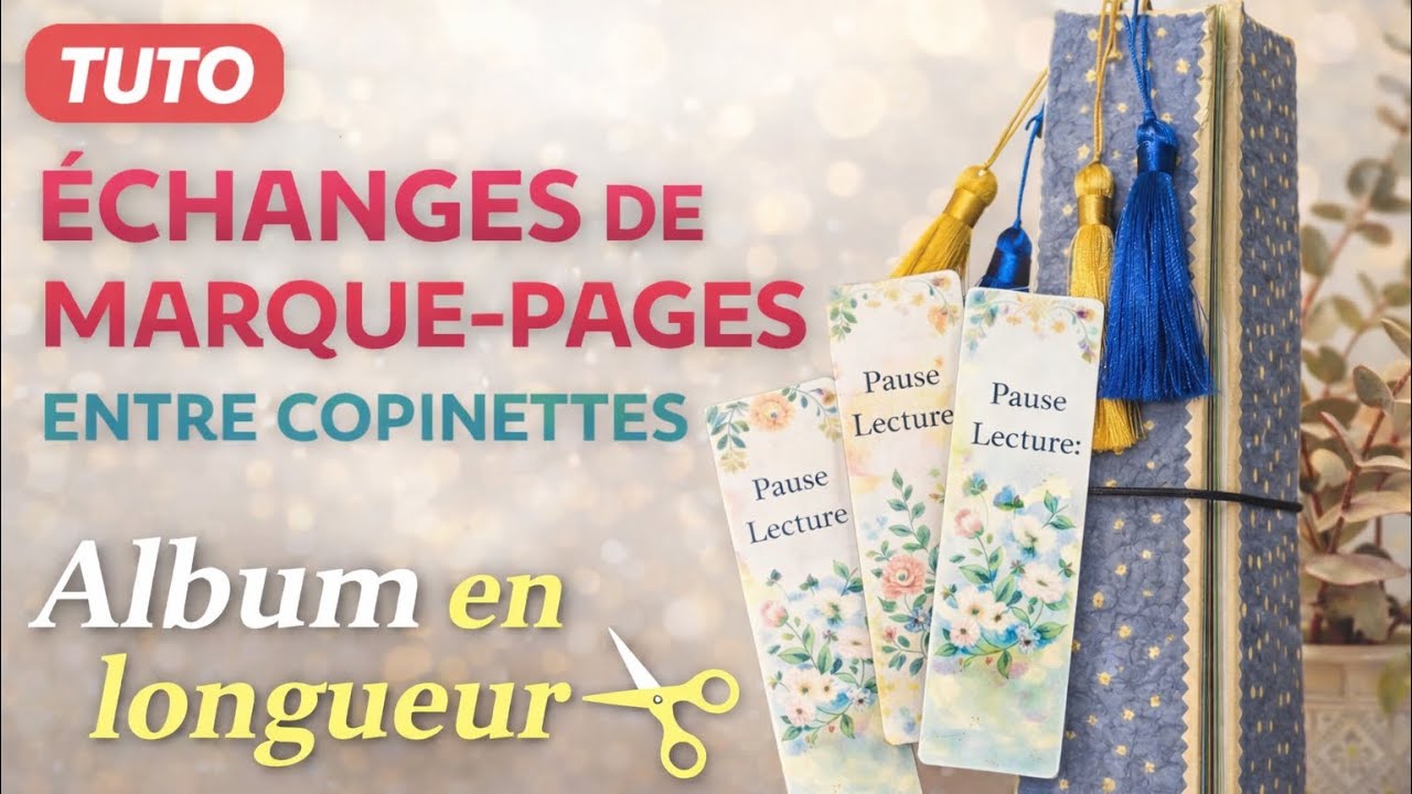 TUTO Scrap Un album en longueur pour partager et échanger des marque-pages 