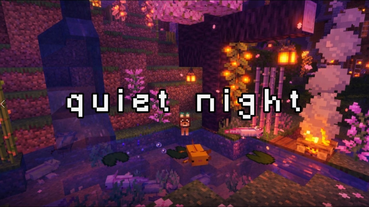 Quiet Night | 8 Hours Minecraft Music + Soft Rain