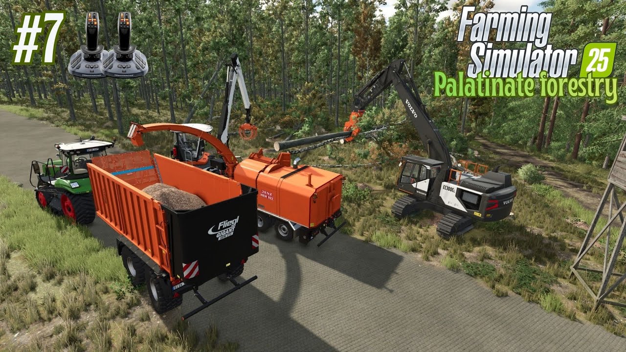 EP7 • FS25 Palatinate: Turning the Entire Forest Into Wood Chips! 🌲⚡ Insane Excavator Action!