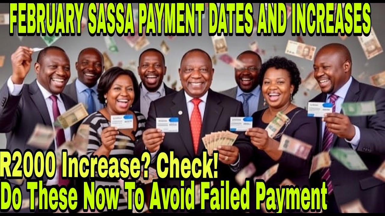 1 Min Ago: February SASSA PAYMENT Dates, INCREASES And How To Resolve Failed Payment All Out