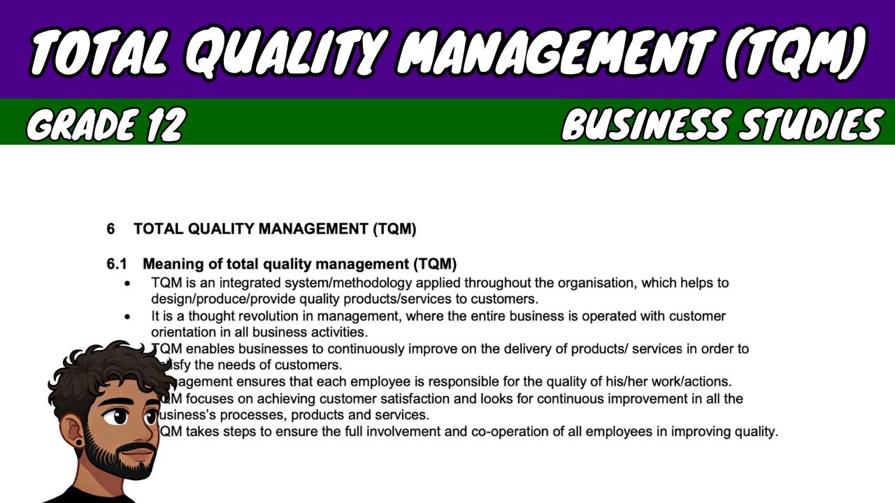 Total Quality Management (TQM) | Grade 12 Business Studies