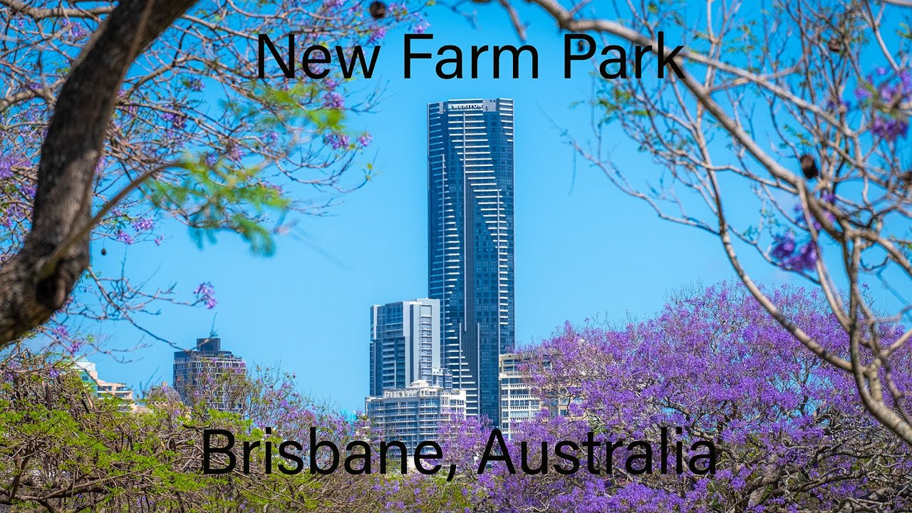 4K Walking Through New Farm Park, Brisbane, Australia