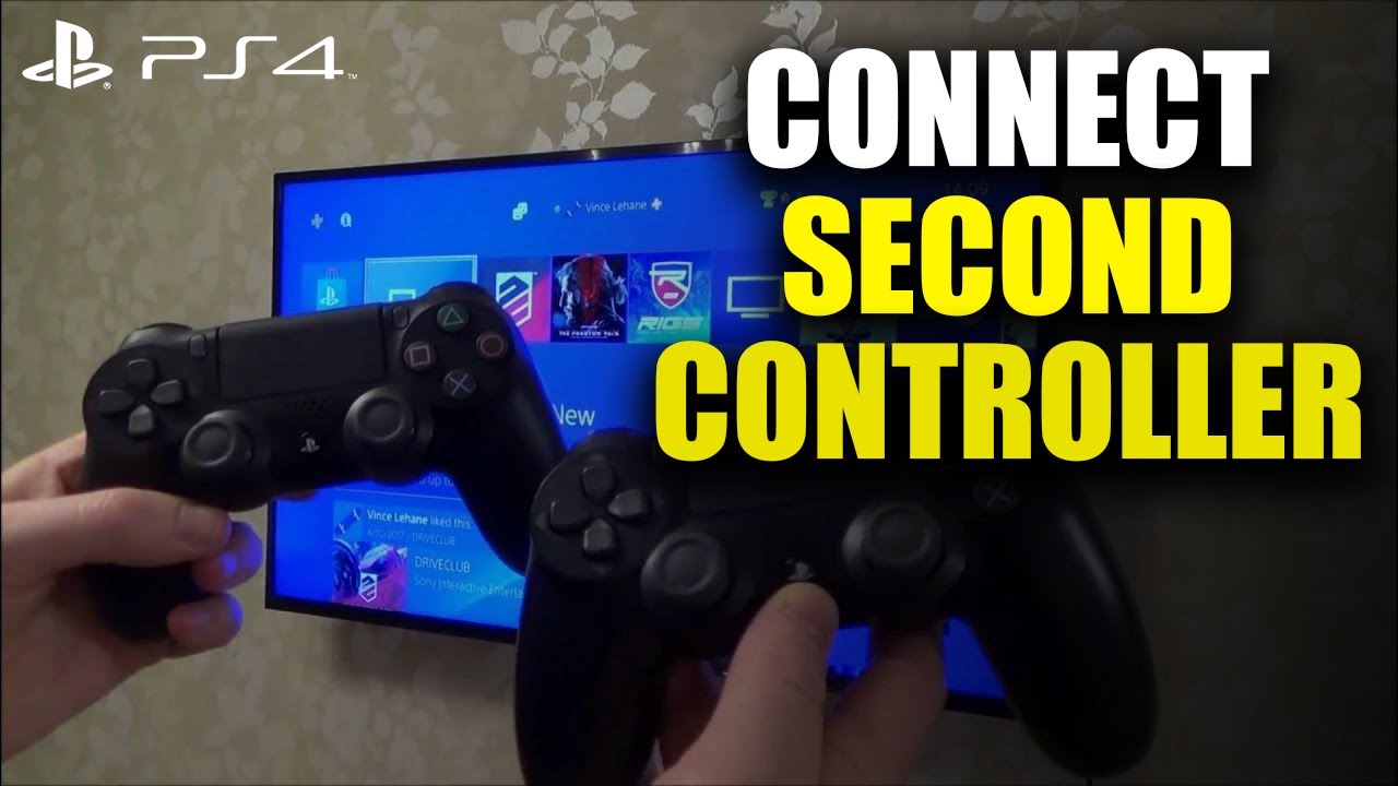 Как подключить второй контроллер PS4 | Подключение двух контроллеров к PS4