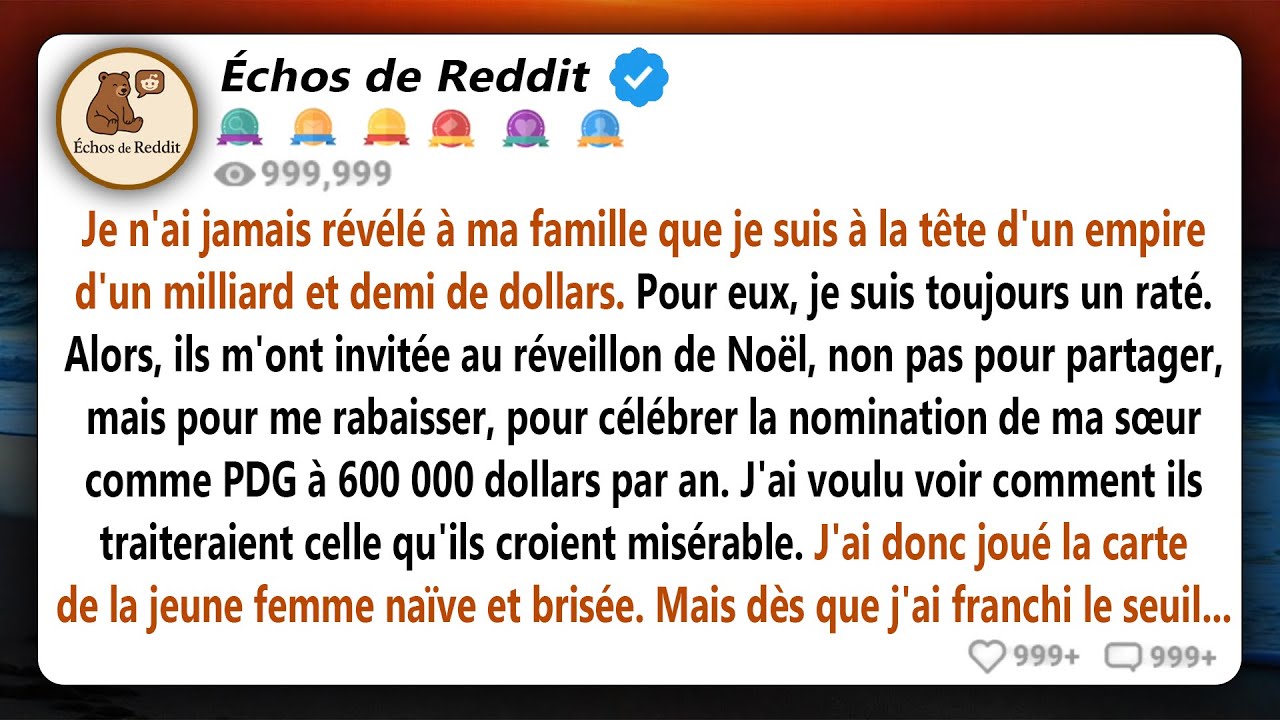 J'ai toujours gardé le silence sur le fait que je possède un empire d'1,5 milliard de dollars...