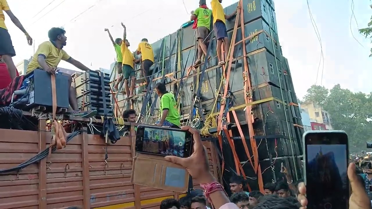 #dj sarZen official power bass road show 🛣️ Ganesh puja ki 🫣😰😨😱🤯🙀🫵🏽