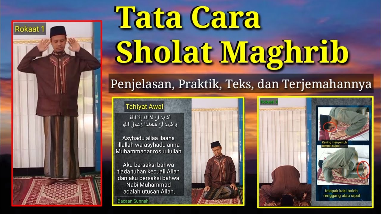 Tata Cara Sholat Maghrib