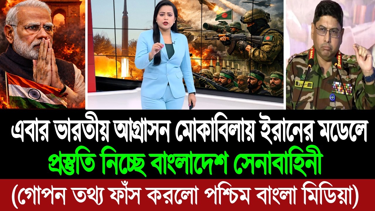 ইরানের মতো বাংলাদেশও ভারতীয় আগ্রাসন মোকাবিলা করতে তৈরি হচ্ছে (পশ্চিম বাংলা মিডিয়া) BD Tube Info