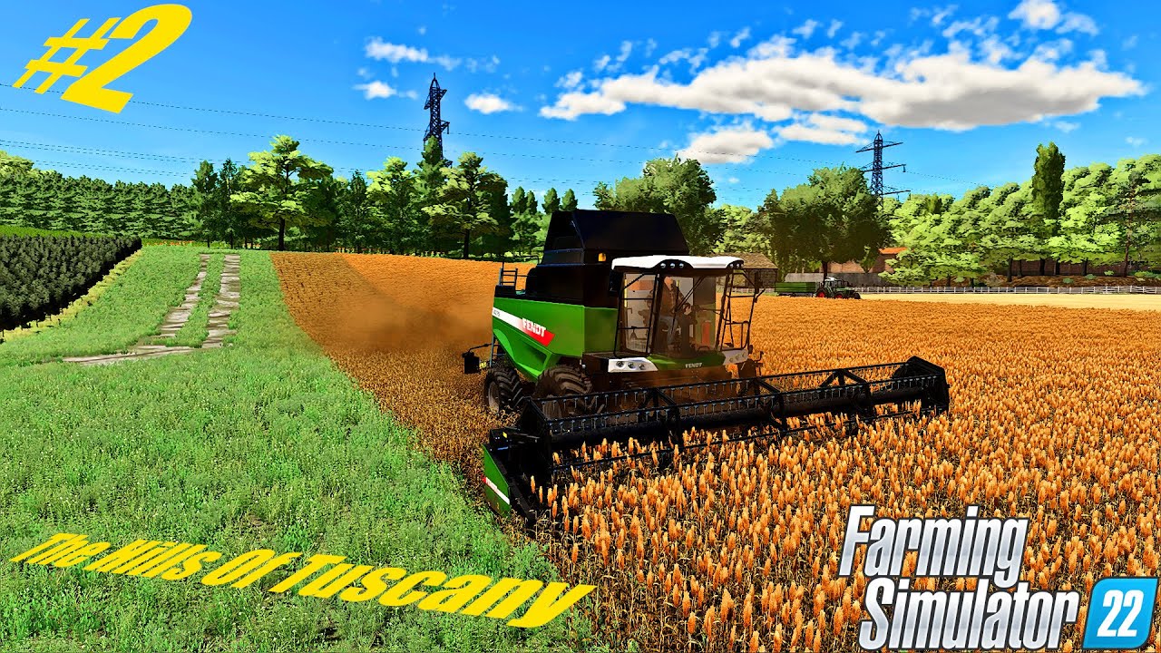 FS22/planting 8ha of corn for silage/harvesting sorghum/The Hills Of Tuscany/Timelapse#2