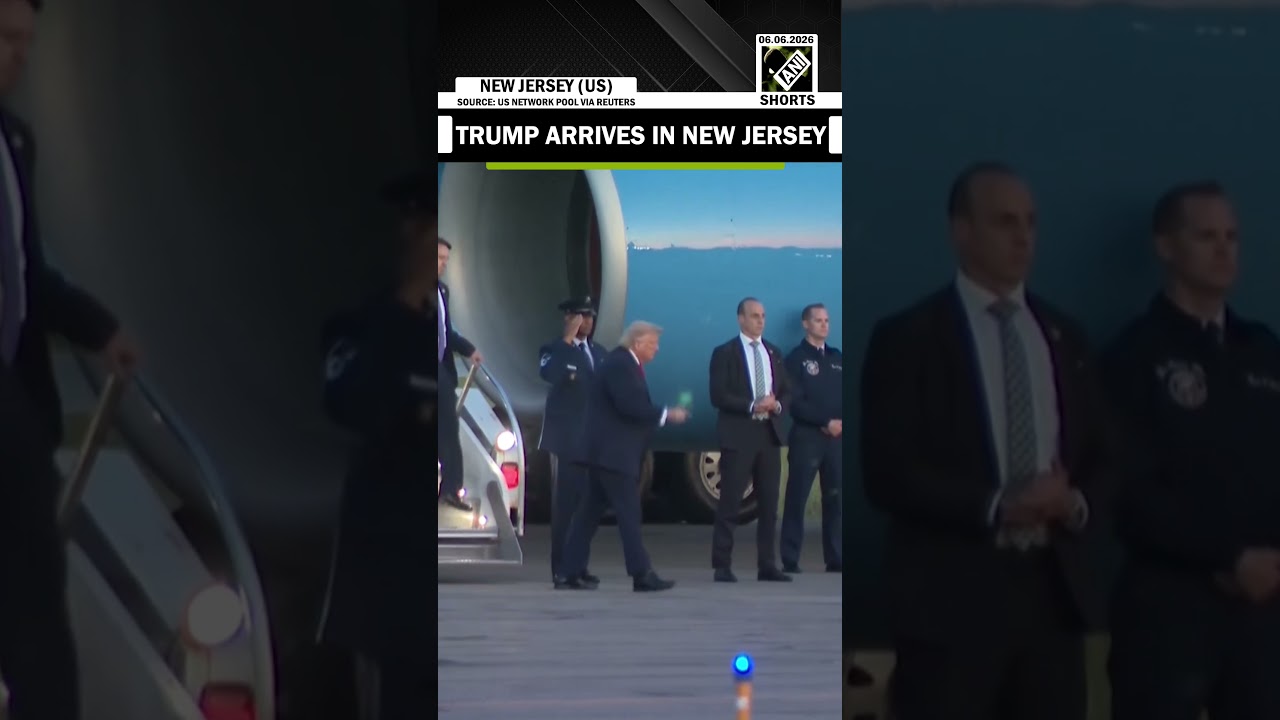 U.S. President Donald Trump arrives in New Jersey, where he is expected to spend the weekend
