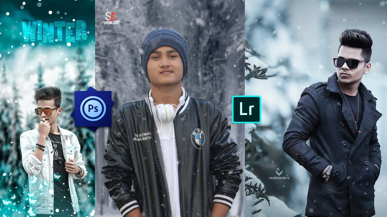 Winter photo editing tutorial in ps tuch || Winter snow Effects manipulation by Lightroom apps