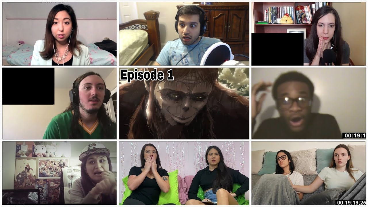 Attack on Titan season 2 episode 1 reaction mashup