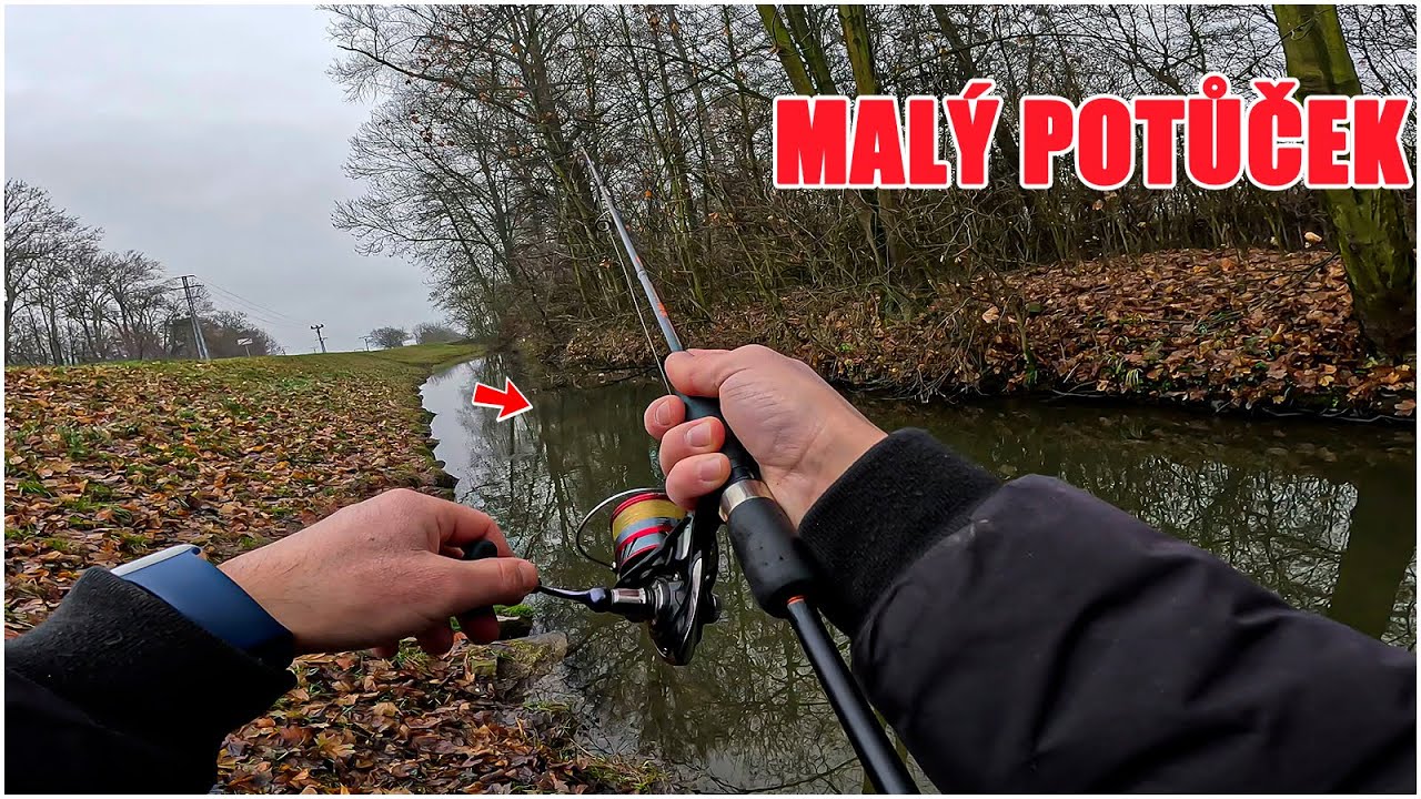 Vánoční ultralehká přívlač na malém potoce / Prošel jsem 300 metrů a pak jsem našel ryby