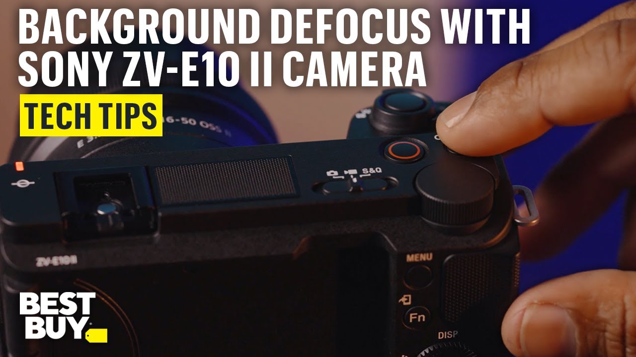 Background Defocus Button on the Sony ZV-E10 II Camera with Kit Lens &ndash; Tech Tips from Best Buy