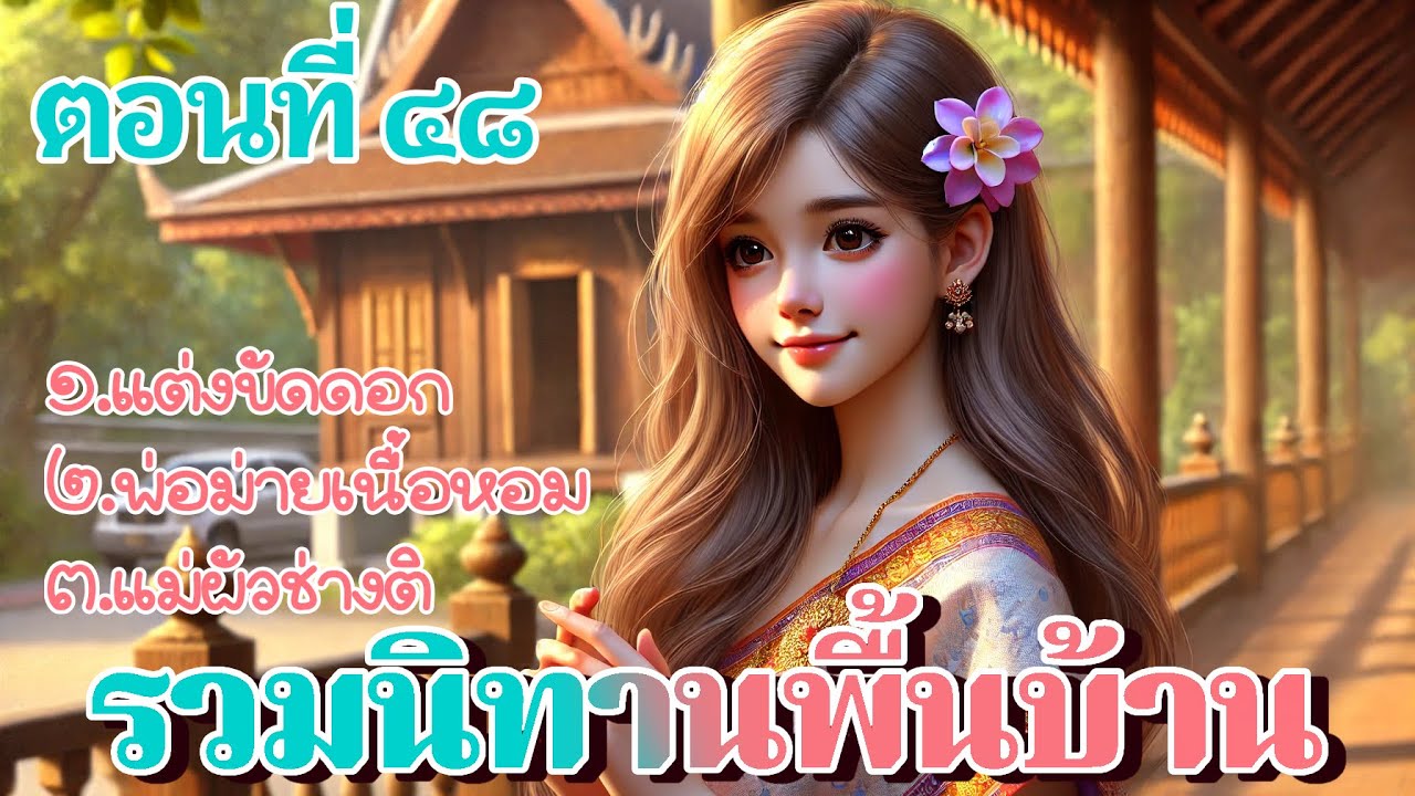 รวมนิทานพื้นบ้าน ตอนที่ ๔๘ จบในตอน แต่งขัดดอก พ่อม่ายเนื้อหอม แม่ผัวช่างติ