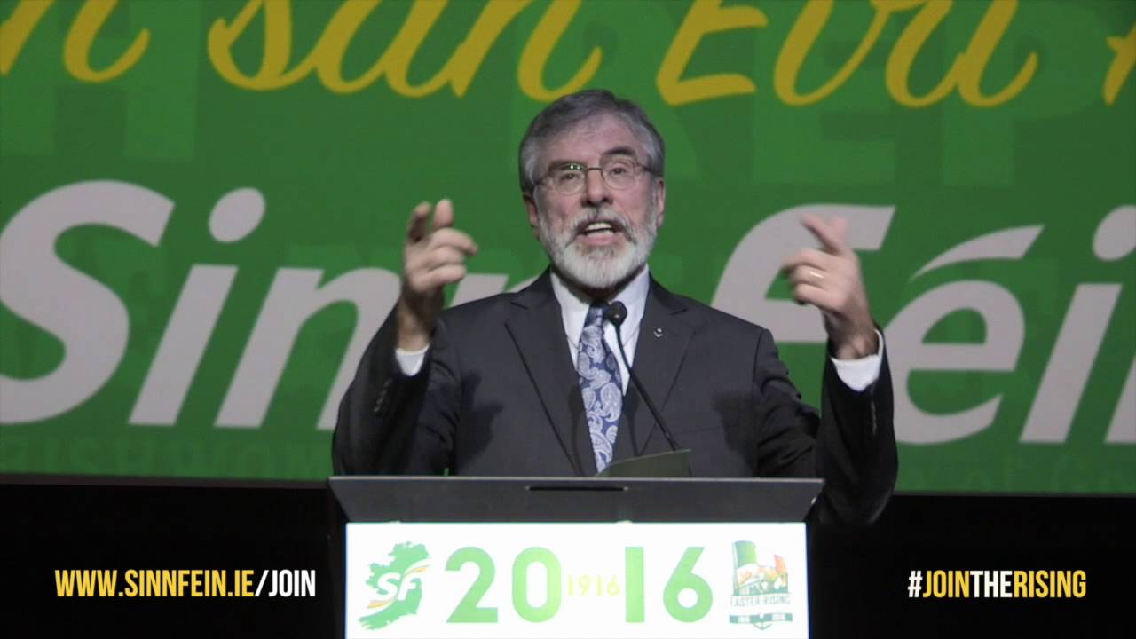 Gerry Adams delivers keynote address to Mansion House event marking the centenary of 1916 Rising