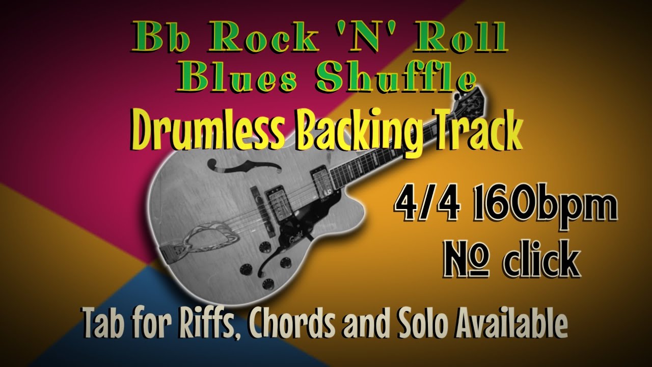 Bb Jump Blues/ Rock N Roll Shuffle Backing Track for Drummers 160bpm [NODrums NOClick]