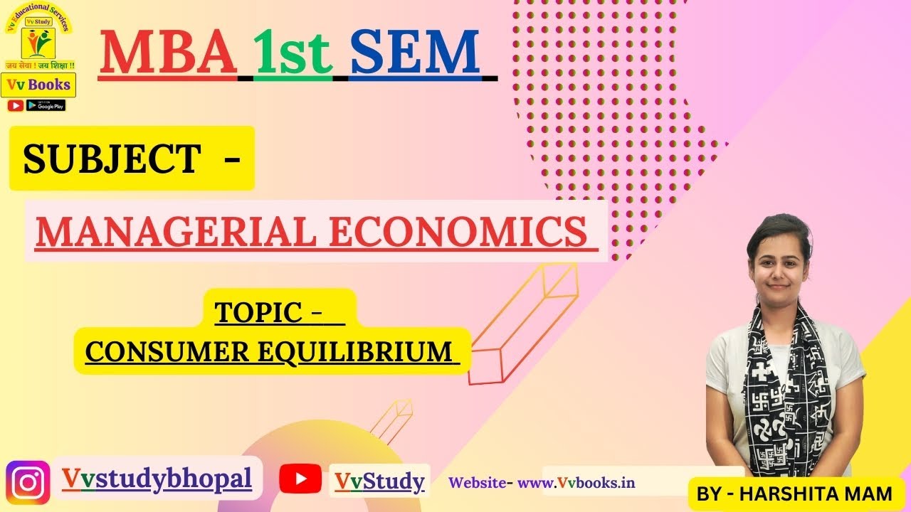 MBA 1st SEM SUBJECT NAME  - QUANTITAVE METHODS TOPIC -  CONSUMER EQUILIBRIUM